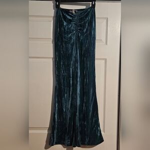 Urban Outfitters Pants Apolonia Velvet Pull On Flare Pant Deep Teal Size XS